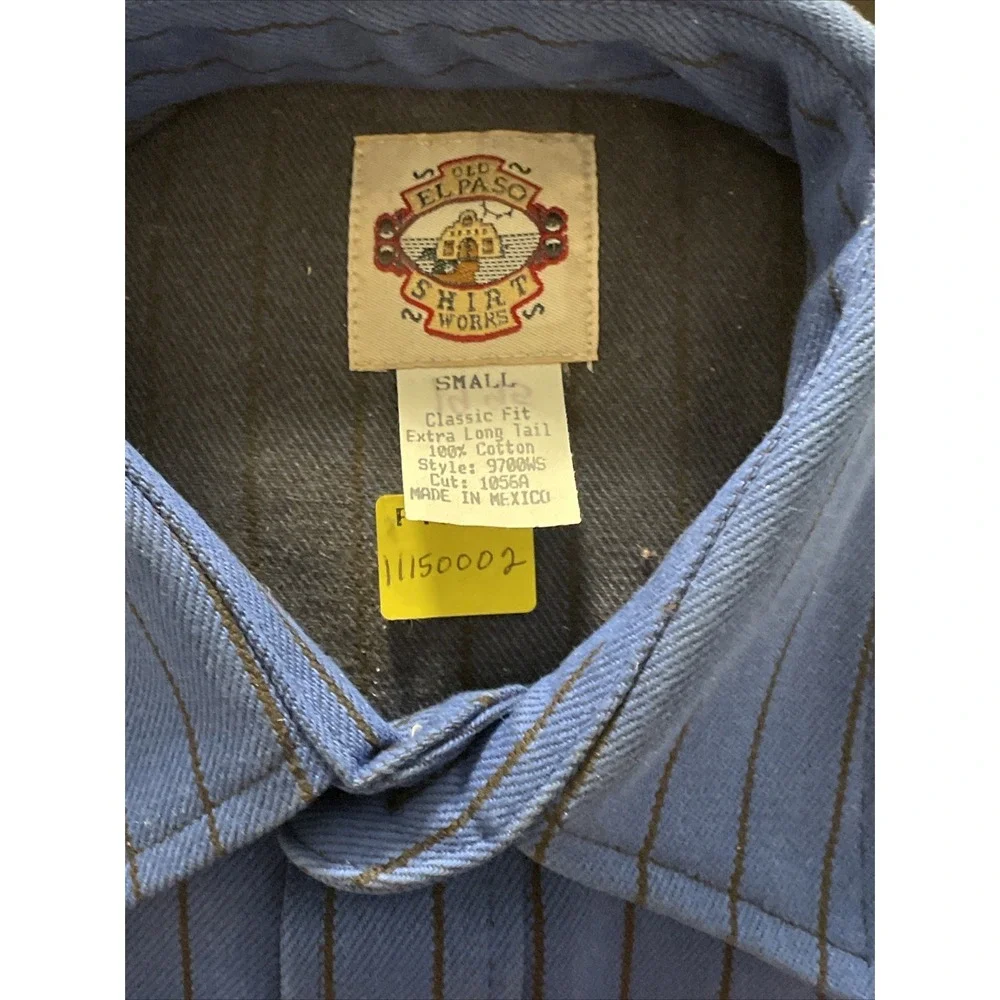 Vintage Old El Paso Button Down Long Sleeve Shirt men's Small NWOT